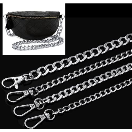 Popular 120cm Metal Strap Bags Chain Silver Replacement Shoulder Strap Shoulder Bag Handle Aluminum Chain Accessories