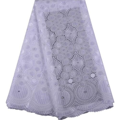Pure White Nigerian Cotton Lace Fabrics 2019 African Dry Lace High Quality Swiss Voile Lace In Switzerland For Wedding S1468