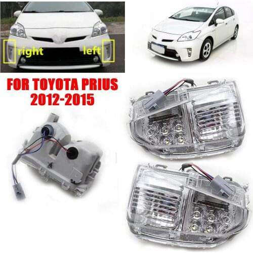 For Toyota Prius 2012-2015 LED Front Bumper Fog Lights Driving Light DRL Fog Light Headlight Fog Lamp Assembly