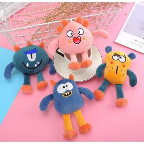 Pretty Ugly Little Monster Key Chain Pendants Kawaii Plush Toys Backpack Schoolbag Cartoon Doll Anime Stuffed Toy For Children