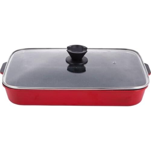 Electromagnetic oven roasted fish plate household rectangular roasting pot commercial hot pot barbecue BBQ pan