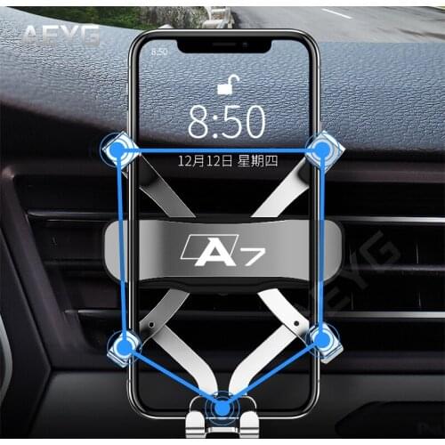 Gravity Car Phone Holder GPS Bracket Air Vent Mount Navigation Clip For Audi A7 4g 2019 2020 2011 2021 2013 Interior Accessories