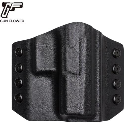 Gunflower Outside The Waistband Holster Black Kydex Gun Pouch with Clip for CZ 75 P-09 Handgun