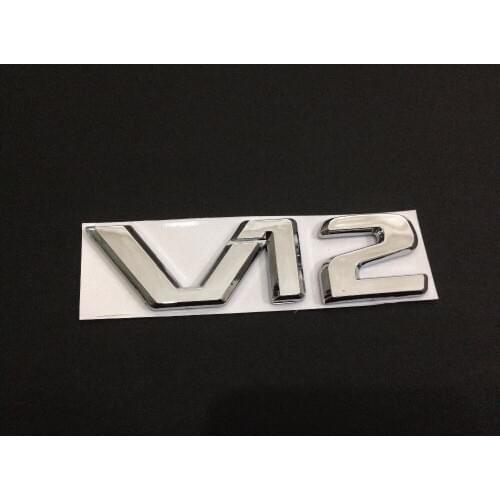 Chrome and black V12 Emblem R129 SL600 W140 S600