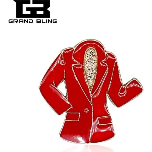 Red Lady Suit Style Brooch Lapel Pins for Mary Kay Members