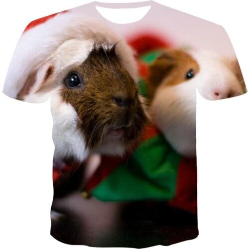 2021 Hot Summer New O-neck Animal Hamster 3D Printed T-shirt Fashion Hip hop Men/women Creative Cartoon t shirt Funny Streetwear