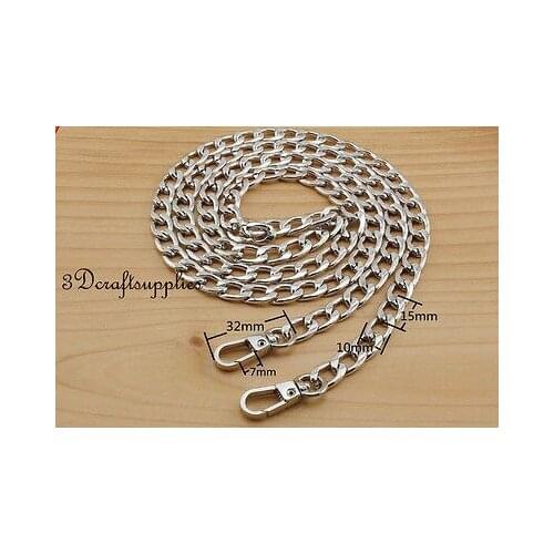 Bag chain purse chain for bag metal shoulder chain cross body shoulder strap chain nickel 120 cm AT92
