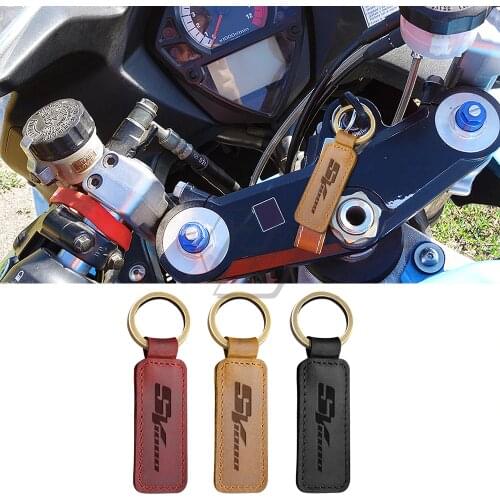Motorcycle Cowhide Keychain Key Ring Fits for Suzuki SV1000 SV1000S Key