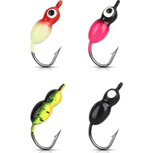4PCS/Lot Multiple choices Ice Jig Lure Kits Winter River Fishing Bait Quality Ice Jig Tackle Pike Tilapia Fishing Lure