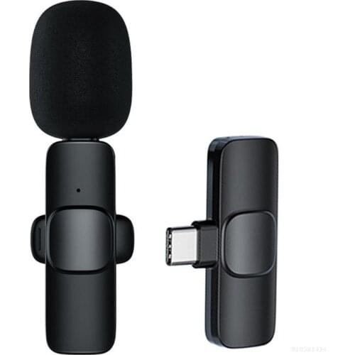 Wearable Lavalier Mic Transmitter Receiver Interview for PC Phone Noise Cancelling Microphone System External Lapel Mic Au29 21