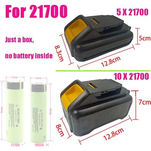 DCB200 21700 Li-ion Battery Plastic Case PCB Charging Protection Circuit Board Box Shell For Dewalte 18V 20V DCB200 DCB183