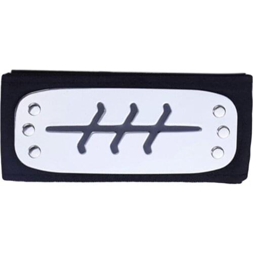 Adult Kids Headband Japanese Anime Logo Metal Plated Hairband Forehead Protector N0HE