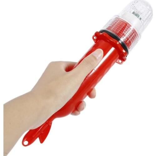 Boat Dock Lure Bait Battery Powered LED Underwater Night Fishing Light Lure for Attracting Fish Colorful Light Torpedo Light