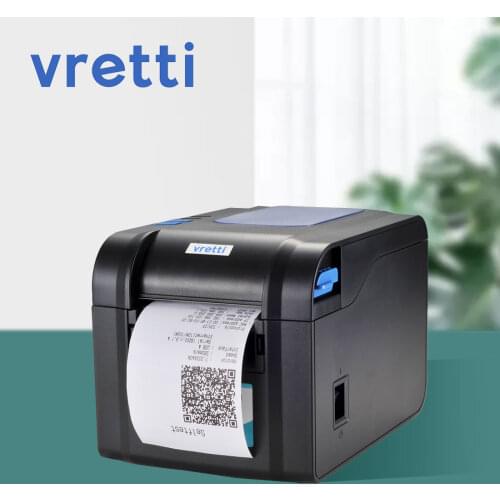 Vretti 370B Label Barcode Printer Derect Thermal Receipt Or Label Printer 20mm to 80mm USB Bluetooth Printer Automatic Stripping
