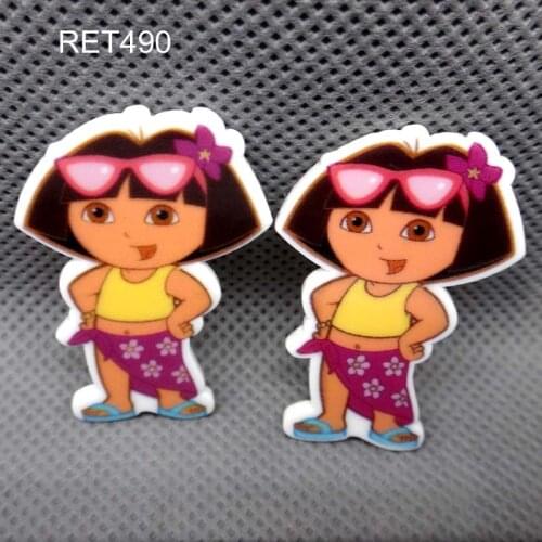 RET490 37x24mm Dora Flatback cartoon resin planar DIY handmade materials 50pcs