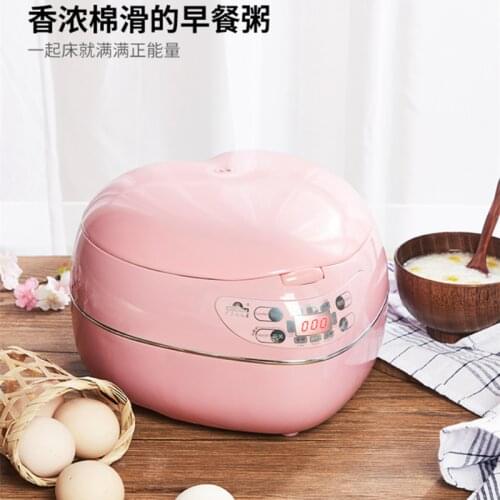 Oushiba Peach Heart Shaped Rice Cooker Smart Mini Rice Cooker 1.8L smart appliances pink rice cooker 220V