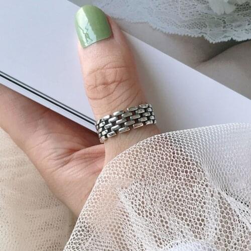 Wide Ring Fashion Jewelry Big Thumb Rings Silver Color Hollow Cross Cool Classic Girls Korean Ring Finger Jewellery