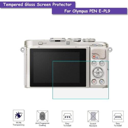 9H Tempered Glass LCD Screen Protector Shield Film for Camera Olympus PEN E-PL9 3-Inch LCD Accessories