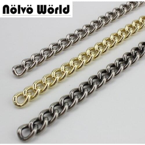 10 meters 5 meters 6 colors 4.0mm Line 13mm Roller metal light aluminum chain for hand bags long strap replacement