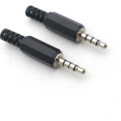 10 PCS 3.5mm 4 pole Stereo Audio Male Female Plug Jack Connector solder adapter