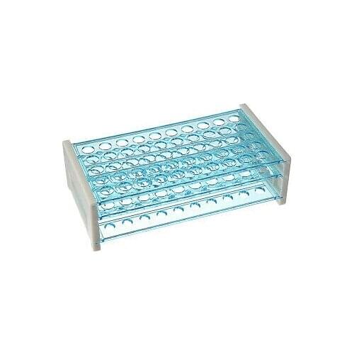 2Pcs 13mm Hole Dia Tube Rack Polypropylene 50-Well Blue for 0.5ml, 1.5ml