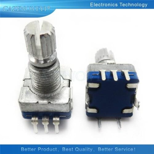 2pcs/lot Half / Plum axis rotary encoder, handle length 15mm / 20mm code switch/ EC11 / digital potentiometer with switch 5Pin