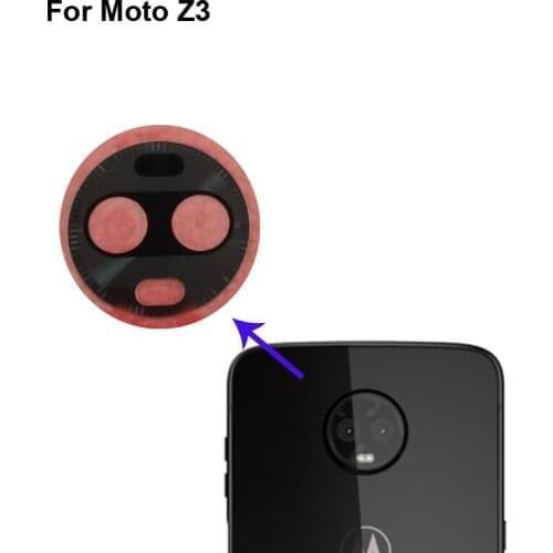 2PCS Tested New For Moto Z3 Rear Back Camera Glass Lens For Moto Z 3 XT1929-15 Repair Spare Parts MotoZ3 Replacement