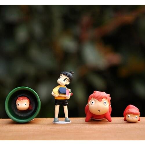 2020 4pc/set Ponyo on the cliff Anime action figure handmade toys quality figurine