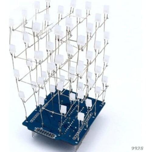 3D LED Cube Kit with Animation Editing Software Funny Smart DIY Light Suite Meaningful Gift for Electronics Enthusiast