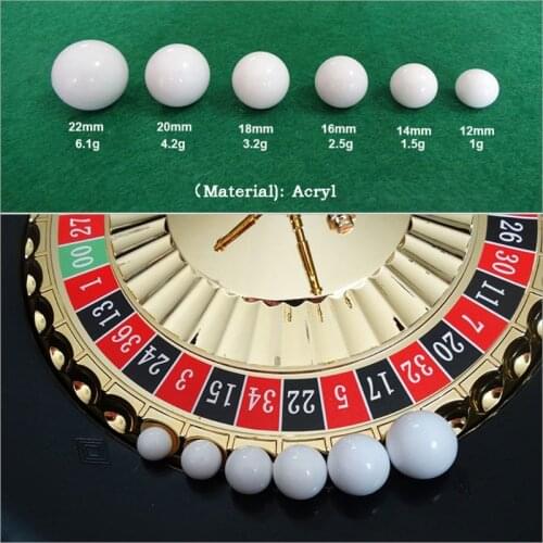 5pcs Russian Roulette Ball Casino Roulette Game Replacement Ball Acrylic Ball E56D
