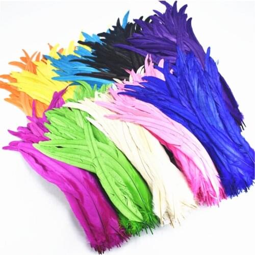 50Pcs/Lot Rooster Tail Feather 35-40cm14-16inch Cheap Natural Rooster Feathers for Crafts Wedding Decoration Clothing Accessorie