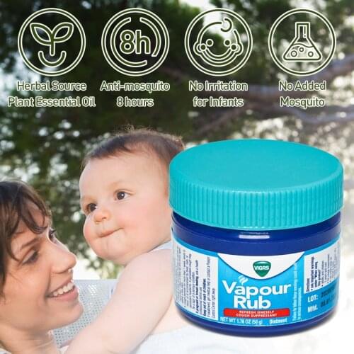 Vapour Rub White Cooling Balm Herbal Cream Refresh Ointment Cold Headache Muscle Aches Pain Relieving Essential Oil 25/50g