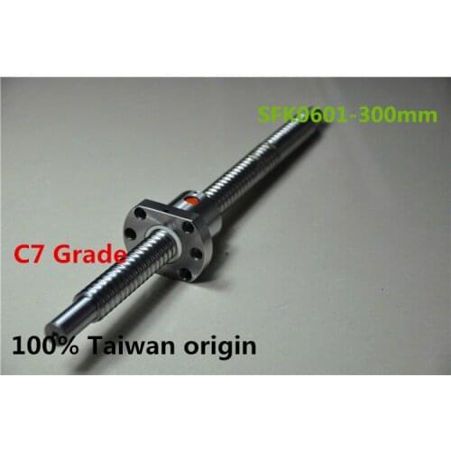 Free shipping TBI 1 mm lead 6mm diameter mini ball screw 0601 C7 300 mm and ballnut SFK0601