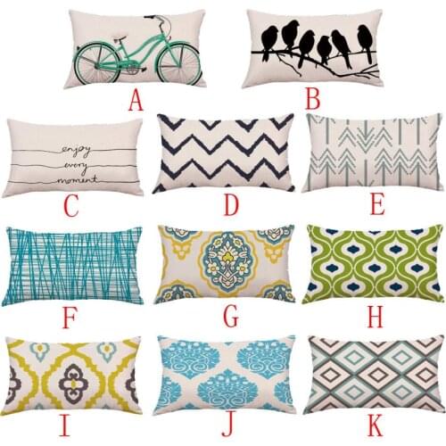 Pillow Case Cover Geometric Lines Throw Pillow Case Rectangle Decorative New Linen Pillowcase for Sofa Seat Cushion Cover