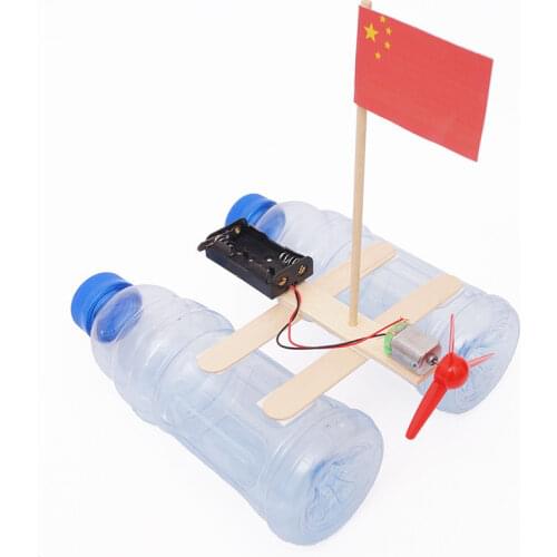 Wooden RC Boat Kids Toys Assembly Remote Control Boat Toys Educational Toy Scientific Experiment Model Kits