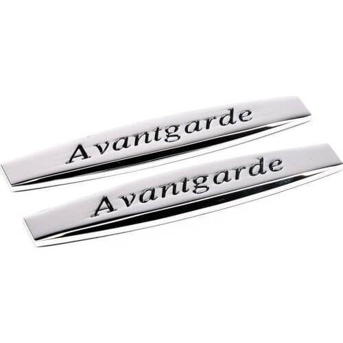 For Avantgarde Logo Car Fender Sticker Emblem Badge Car Styling For Mercedes Benz W203 W204 W211 SLS GLK CLA C180 E200 E300 S320