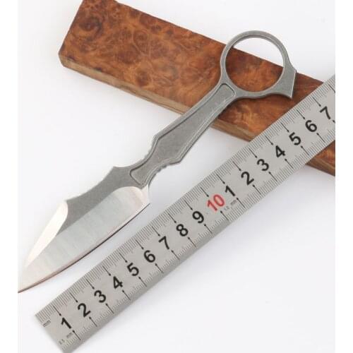 GITFO Straight Fixed Blade Knife Tactical Self Defense Edc Knife Collection Hunting Knives with Clip A2359