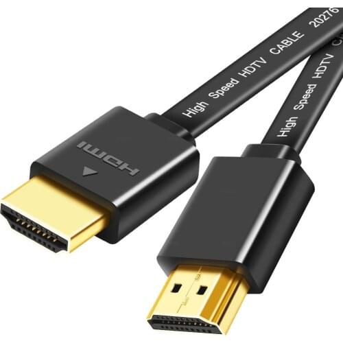 HDMI Cable 1080p 3D Flat Cable 1.4V Gold Plated Plug Male-Male HDMI Cable 0.3M 0.5M 1M 1.5M for PS4 Xbox Projector HDTV Laptop