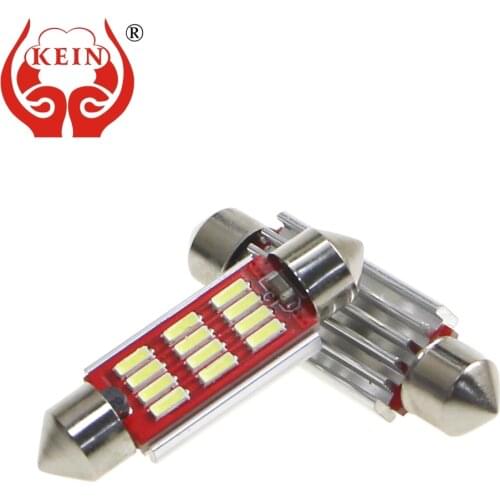 KEIN 6pcs Festoon 31mm Led Car C5W C10W Bulb 36mm 39mm 41mm 4014 Interior Light Trunk Door Reading Vehicle Lamp 12V 6000K White