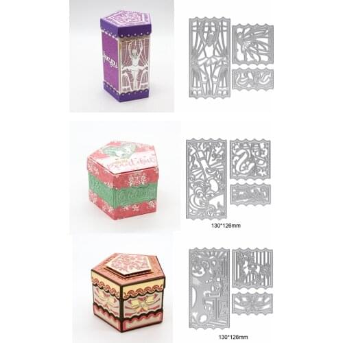 Beauty Bottle Bear Panels 3pcs Pattern Metal Cutting Dies Stencil Scrapbook Album Embossing For Gift Card Making Handcrafts 2019