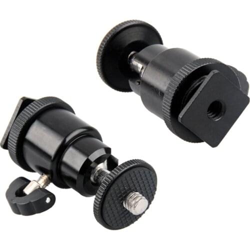 Metal Photography Light Bracket Ball Head 1/4" Mini Hot Shoe Screw Mount Flash Stand Holder for Camera Tripod Accessories