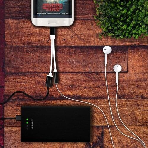 Male to Female 2 in1 USB Type-C To 3.5mm Jack AUX Audio Splitter Converter Adapter Line + Charge Cable Digital Type C #928