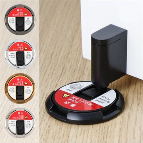 Adjustable Door Holder Zinc Alloy Magnetic Door Stopper Non-punch Sticker Water-proof Door Stop Furniture Door Hardware