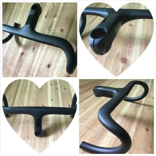 Super light FASTERWAY road bike handle bar high quality carbon handlebar carbon fiber integrated handlebar for bike parts