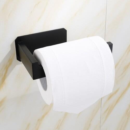 No-Drill Self Adhesive Toilet Paper Holder Stainless Steel Bathroom Kitchen Roll Paper Accessory Tissue Towel Rack Metal Holders