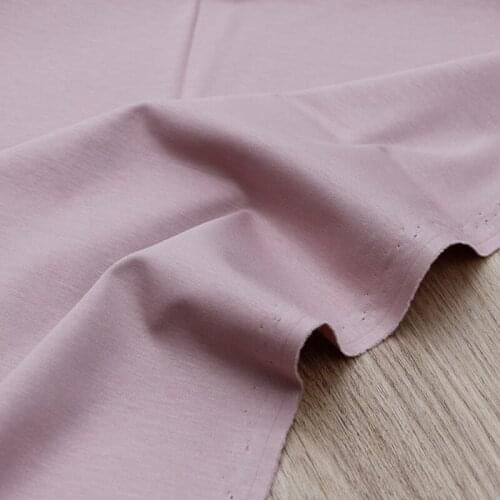 Width 59'' Solid Color Silky Soft Comfortable Double Knitted Cotton Fabric By The Half Yard For T-Shirt Dress Material