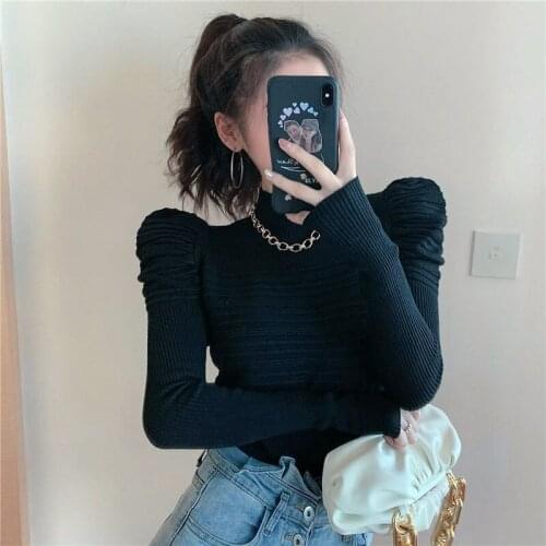 Knitwear Womens Autumn and Winter Pullover High Collar Long Sleeve