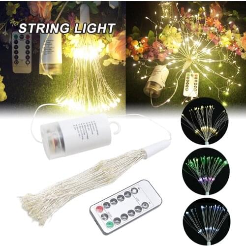 Colorful Firework LED Fairy String Lights 180 LED Hanging Light Remote Control Waterproof Indoor Outdoor Christmas Party Decor 3