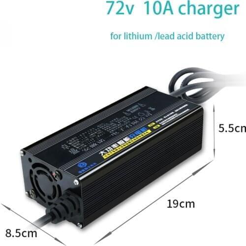 72V 10A Charger 87.6v 24S lifepo4 84V 10A li ion 21s 88.2v Smart Charger for lithium ion battery lifepo4 LTO lead acid lipo