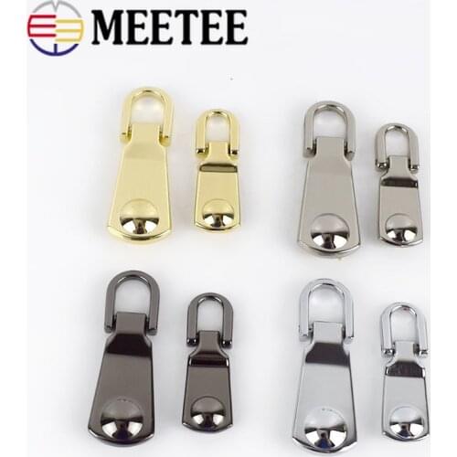 10pcs Fashion 3# 5# Metal Zipper Pullers Jacket Coat Zip Repair Kits Zipper Pull For Zipper Sliders DIY Sewing Crafts